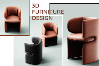 create high quality 3d furniture models for rendering or production