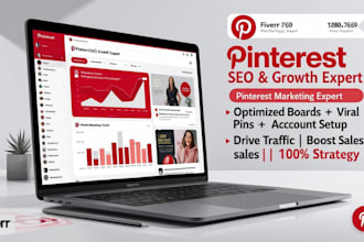 do pinterest management with SEO optimized  pins and boards