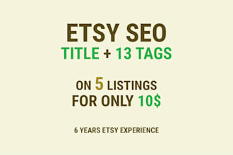 create your etsy SEO titles and listings to boost your sales
