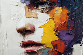 draw abstract portrait art