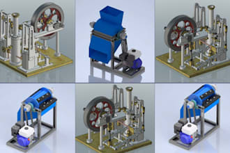 create detailed 3d cad model for cnc 3d printing and manufacturing cad animation