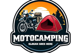 design modern summer camp logo