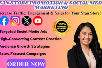 do stan store promotion social media marketing to increase stan store sales