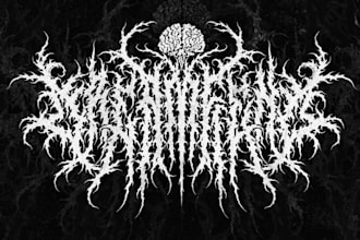 design a professional and detailed death metal logo