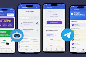 develop a custom telegram mini app bot or mini game for you fast and reliable