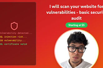 scan your website for vulnerabilities basic security audit