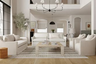 do 3d interior design 3d architectural 3d interior rendering living room kitchen