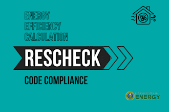 perform rescheck for energy efficiency code compliance