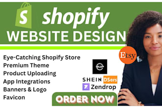 create shopify dropshipping ekm store design product listing website redesign
