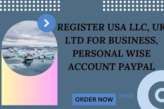register USA llc, UK ltd for business, personal wise account paypal