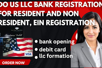 do US llc bank registration for resident and non resident, ein registration