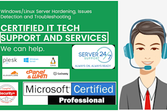 do expert consultation on windows, linux, servers, cpanel, dns, and email issues
