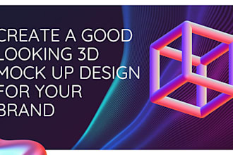 create an attractive 3d mock up design