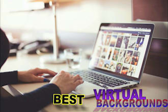 professionaly design zoom virtual background with your logo