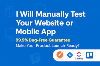 do manual QA testing for websites, mobile apps, and provide detailed QA reports