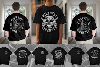 create eye catching skull graphic tees that sell fast
