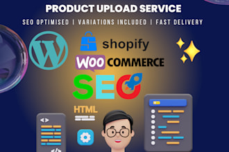 professionally upload woocommerce products with SEO and variations