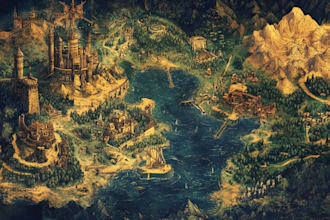 create a fantasy map or city map for you