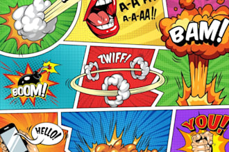 draw custom comic book characters, illustrations, and full page comic art design