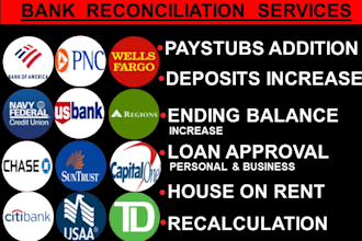 prepare bank reconciliation and financial statements for you