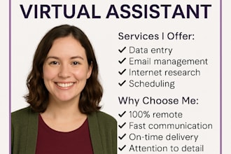 be your reliable virtual assistant for admin and online tasks