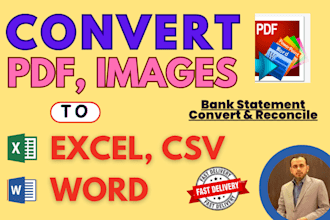 accurately convert PDF to excel or CSV with data extraction