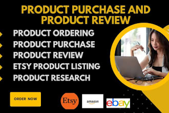 product purchase with product review for your etsy product listing