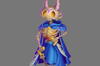create a stylized game character in casual or cartoon style