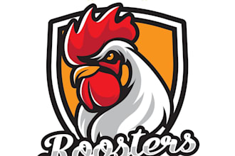 design beautiful rooster logo
