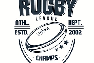 design professional rugby logo