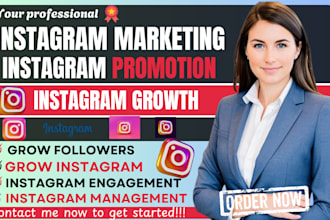 manage, promote and grow your instagram page for organic growth and engagement