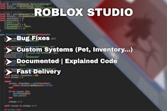 fix your roblox scripts or build custom game systems in lua