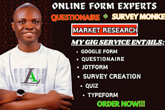 create google form, type form, survey monkey, jot form and questionnaires
