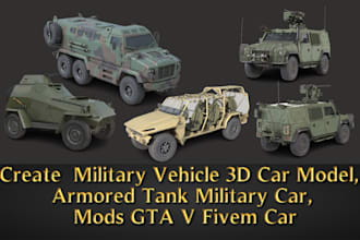do military vehicle 3d car model armored tank military car mods gta v fivem car
