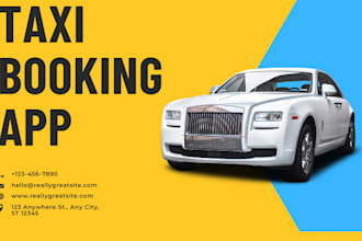 develop a taxi booking app or uber clone for android and ios with admin panel