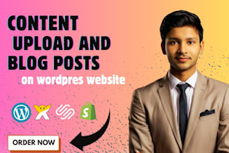 provide content upload and blog posts support for website ranking