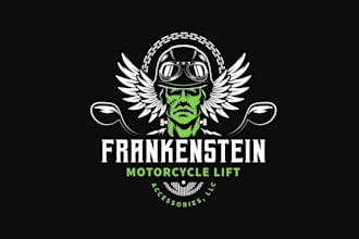 make unique classic monster logo to appeal to bikers