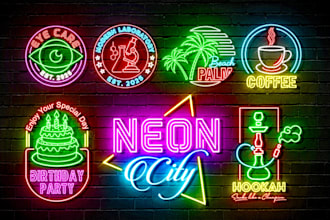 design 3d neon logo within 6 hours