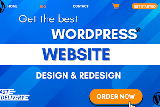 design wordpress website on hostinger, bluehost, godaddy, siteground, ionos
