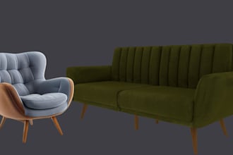 do 3d furniture chair table sofa model rendering 2d furniture layout cnc design