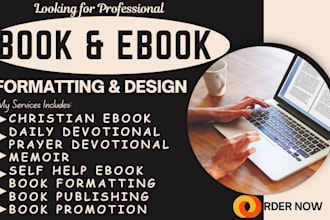 design, ghostwrite christian ebook edit, format daily devotional prayer journal
