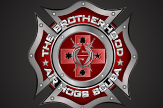 make awesome public safety and tech diver badass logo