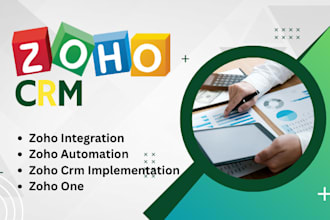 zoho CRM implementation, zoho integrations and automations, zoho one expert