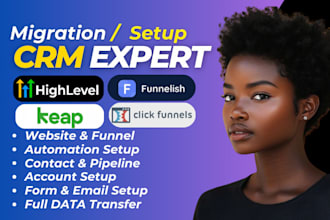 maigrate your website automation keap gohighlevel  funnelish landing page funnel
