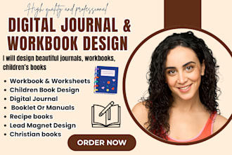 design digital journal children book workbook lead magnet and fillable form