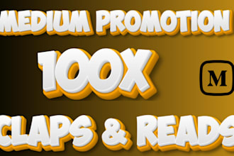 organic medium article promotion 100x views clicks and read earn 6figure daily
