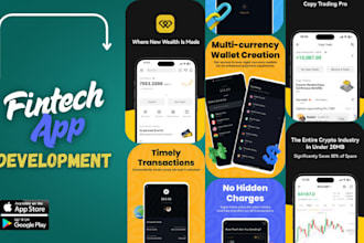 build custom fintech app neobank app p2p transfer app bank app crypto app