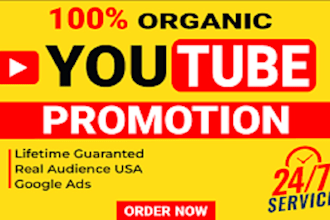do USA youtube video promotion channel growth organic views active subscribers