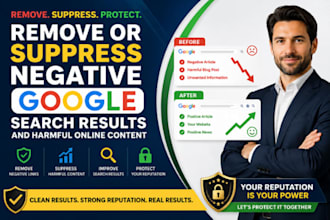 remove or suppress negative google search results and harmful online content