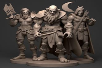 sculpt 3d model, character, action figure, miniacture, toy for 3d printing